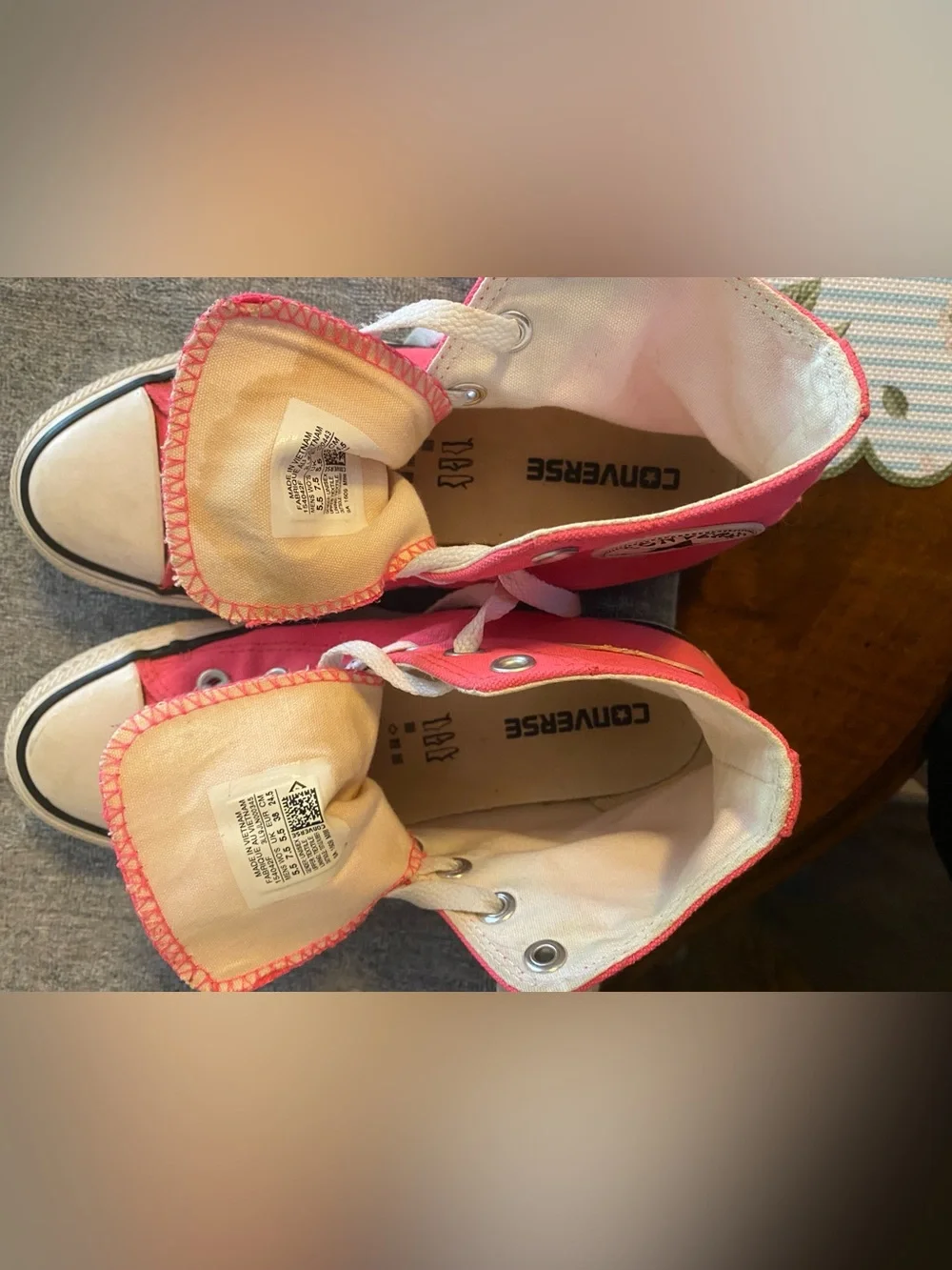Converse Pink High-Top Canvas Sneakers - Picture 2 of 4